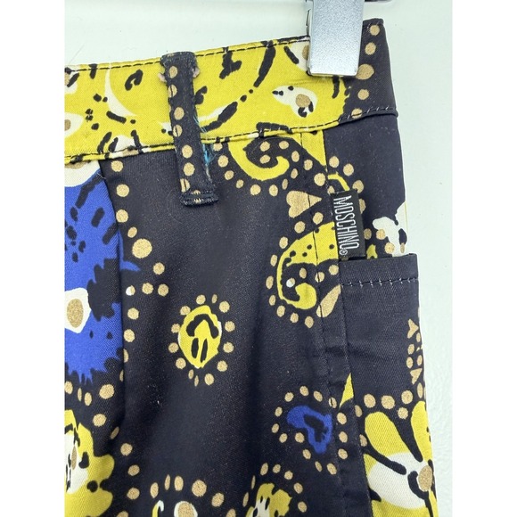 VTG 90s Moschino Psychedelic Print Satin Pants Jeans Made in Italy Size 30 - Picture 6 of 9